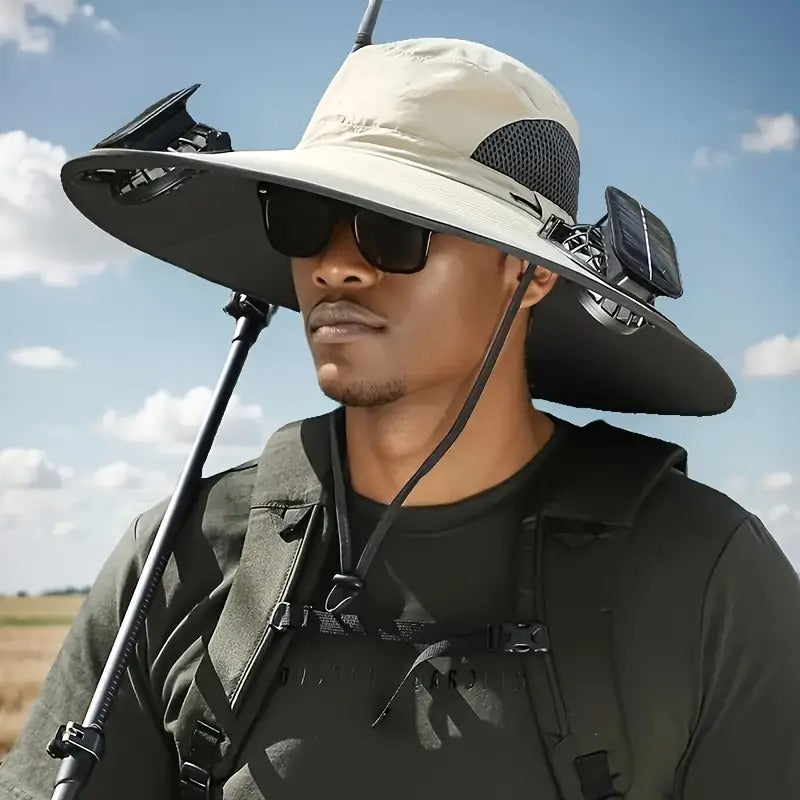 Pickup Only   Solar Cooling Hat With Built-in USB Fan - For Outdoor Camping, Beach, And Construction - Lightweight And Breathable Sun Protection Hat For Men And Women   Pickup Only