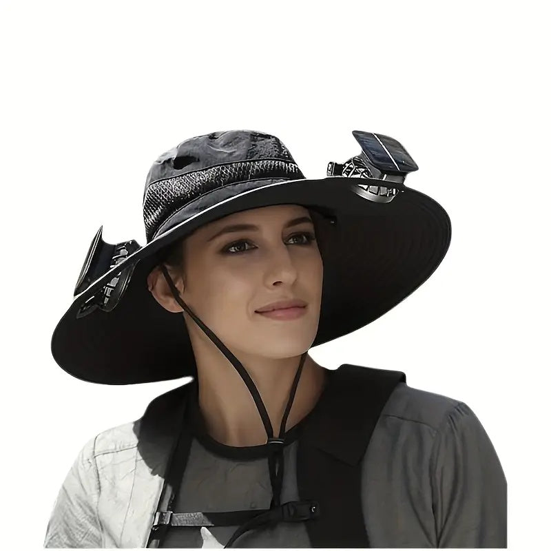 Pickup Only   Solar Cooling Hat With Built-in USB Fan - For Outdoor Camping, Beach, And Construction - Lightweight And Breathable Sun Protection Hat For Men And Women   Pickup Only