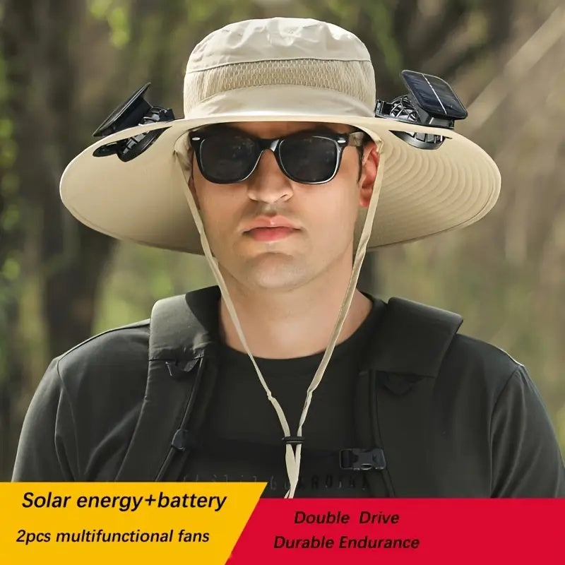 Pickup Only   Solar Cooling Hat With Built-in USB Fan - For Outdoor Camping, Beach, And Construction - Lightweight And Breathable Sun Protection Hat For Men And Women   Pickup Only