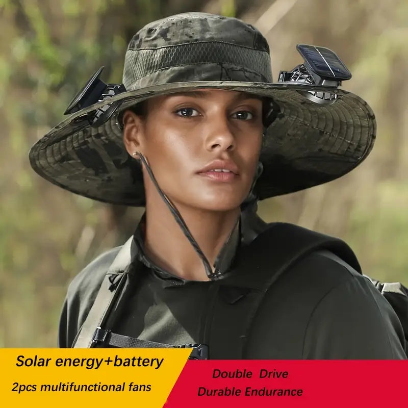 Pickup Only   Solar Cooling Hat With Built-in USB Fan - For Outdoor Camping, Beach, And Construction - Lightweight And Breathable Sun Protection Hat For Men And Women   Pickup Only