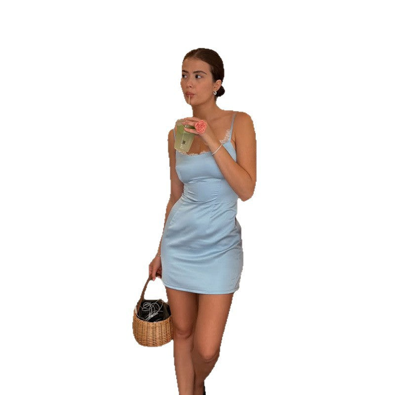 Summer New Tight Fitting Sleeveless Strap Dress That Hugs The Hips