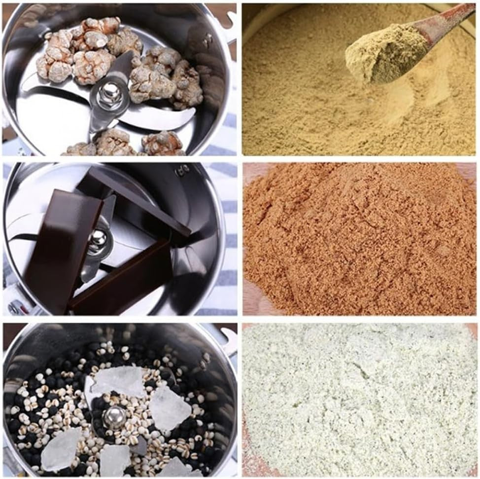 Electric Dry Food Grinder Machine Grains Spices Hebals Mill Cereal Grinding 800G