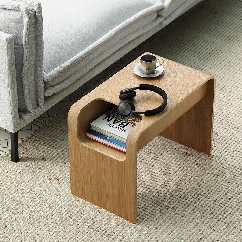 Nordic-style Solid Wood Designer Storage Side Table
