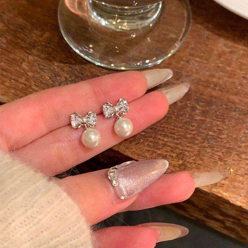 Korean Style Butterfly Studs Silver Needle High Sense Niche