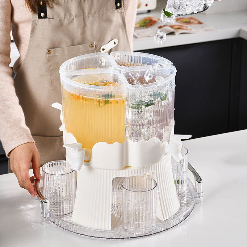 Large-capacity Rotatable Plastic Four-compartment Kettle Kitchen Gadgets