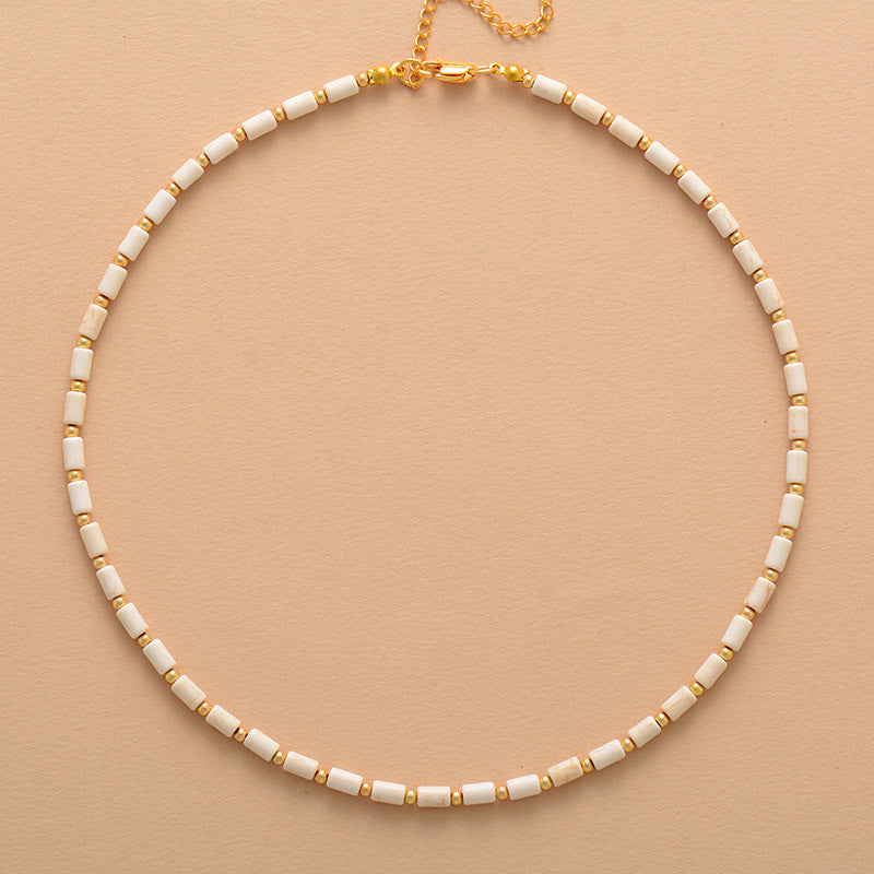 Japanese And Korean-style Trendy Jewelry Natural Stone Clavicle Necklace