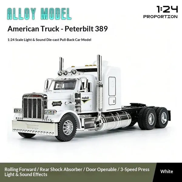 Semi Truck Toys For Boy Heavy Trucks,Metal Diecast Trucks Model Pull Back Cars With Light And Sound,Truck And Trailer Toys For Boys,Toy Trucks For Boys Age 4-8