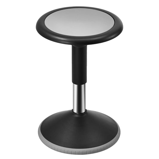 Wobble Chair, Height-Adjustable (15.7-21.7') Active Chair, Flexible Seating Wobble Stool Made Of PVC+ABS Improves Focus & Posture, Ideal For Schools, Office And Home, Age 12-18, Black