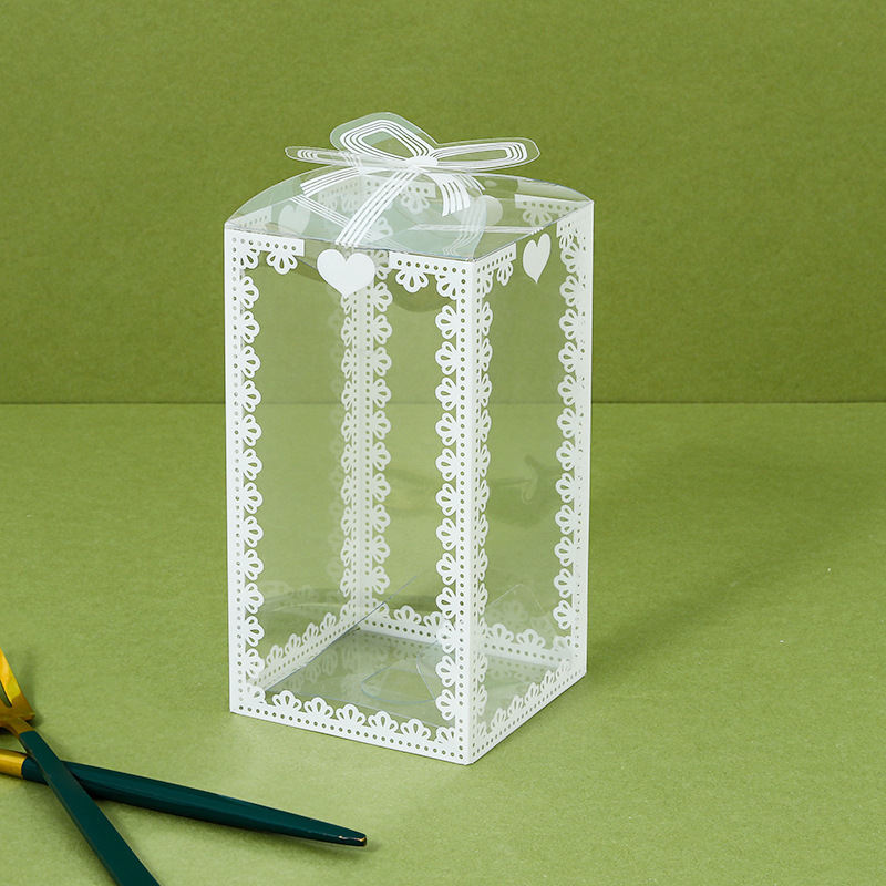 Pet Plastic Transparent White Printed Solid-color Wedding Candy Box
