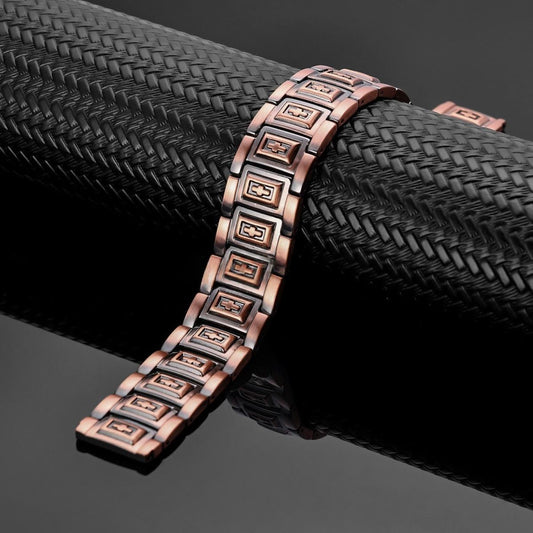 Retro-chic Magnetic Therapy Red Copper Bracelet Niche And Premium Made Of Pure Copper