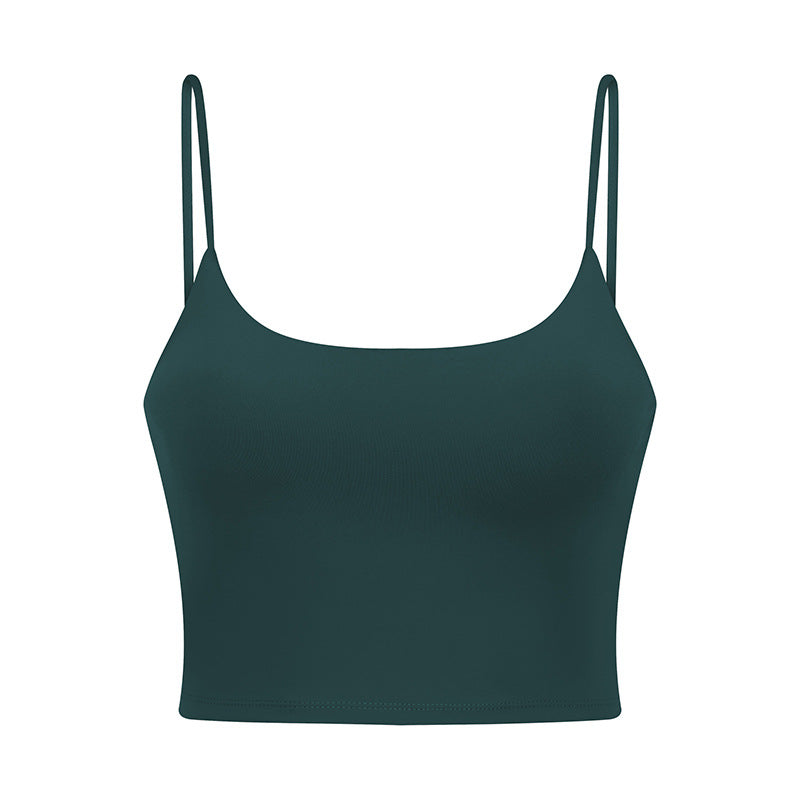 Push Up Shockproof Beauty Back Strap Sports Fitness Yoga Top With Chest Pad