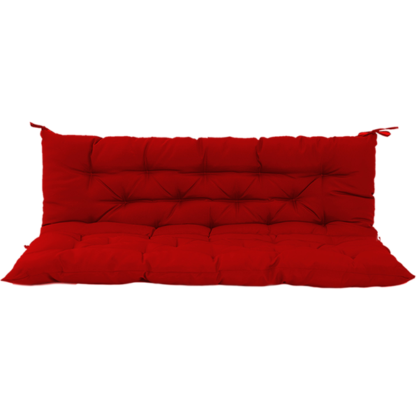 Outdoor Swing Cushions 70 Inch, Waterproof 4inch Thick Porch Swing Cushion Replacement With Backrest And Ties, Comfortable 2-3 Seat Pation Swing Pad For Backyard, Garden, Lawn, Outdoor Furniture Red