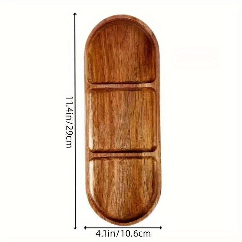 Wooden Tray Enclosing A Snack Plate Japanese-style Tea Tray