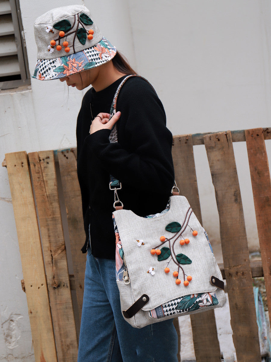 Artistic Retro Style All The Best Large Capacity Canvas Backpack
