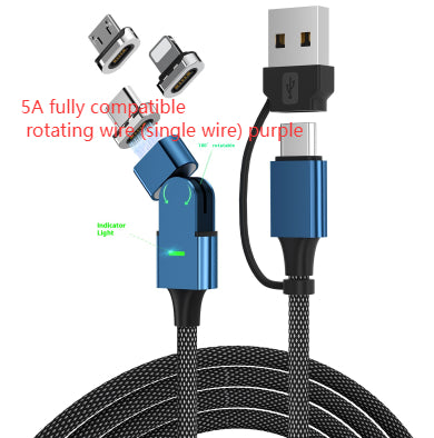 Magnetic Suction Head Data Dual-type-c Suitable For Mobile Phone Charging Cable