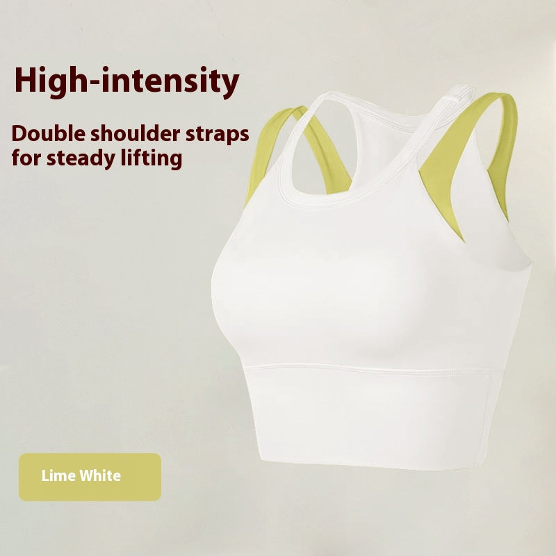 High Strength Double Width Strap Bra Running Shockproof Yoga Workout Beauty Back Vest