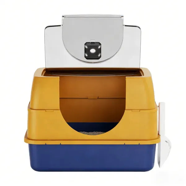 Galaxy Enclosed Pink Cat Litter Box, Sealed To Prevent Odors And Sanding, Stable And Durable, Suitable For Pet Families Worldwide