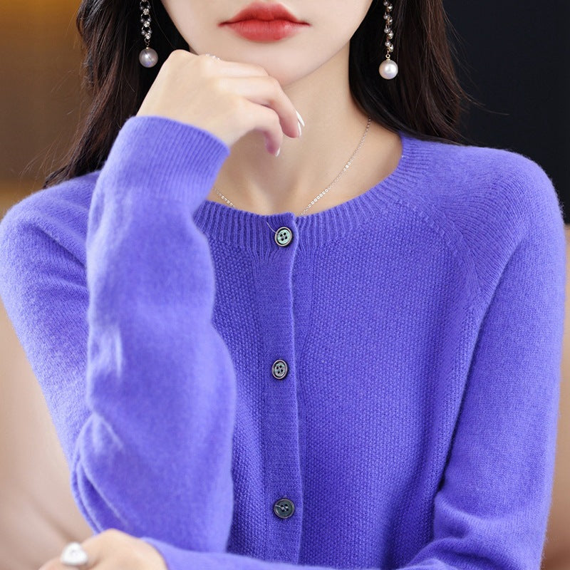 Osmanthus Needle Knit Cardigan For Women New AutumnWinter Korean-Style Design