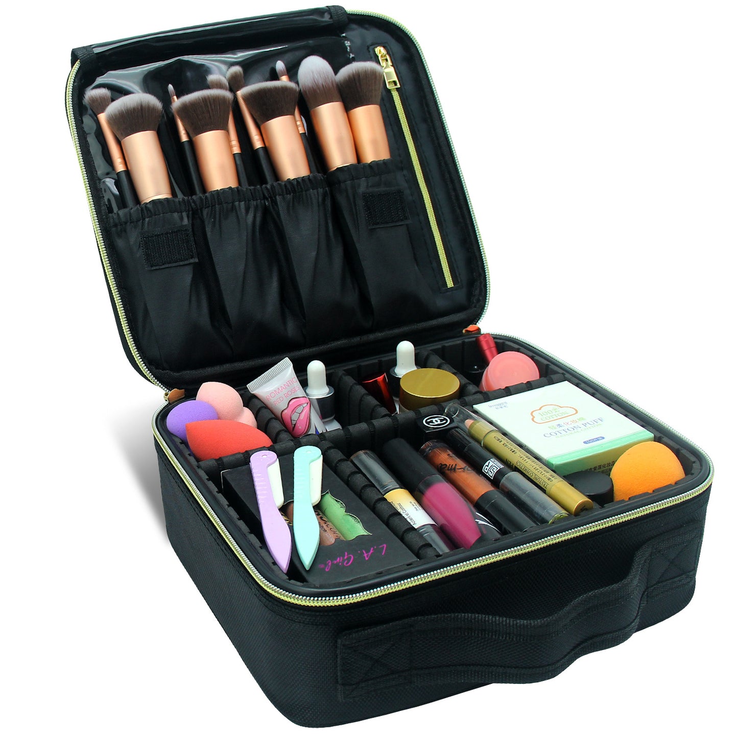 Small Double Layered Makeup Travel Storage Box Makeup Artist