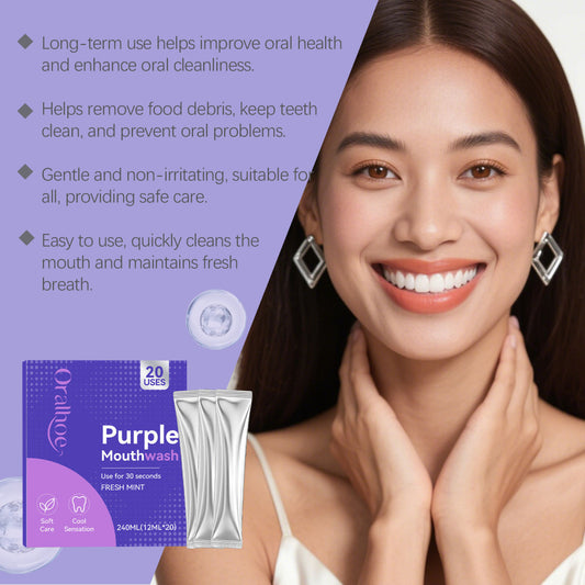 Purple Fresh Mouthwash Gently Cleanses The Mouth Leaving It Clean And Fresh For Everyday Dental Care