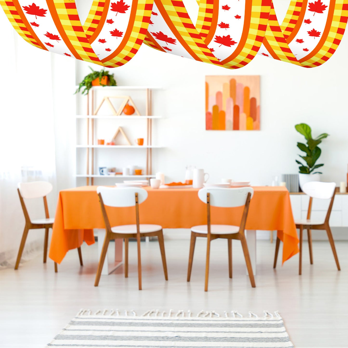 Autumn Decor Set Mit Decken- Und Papierdekoration - Herbstliche Raumgestaltung Für Die Jahreszeit-Event- Und Partyartikel