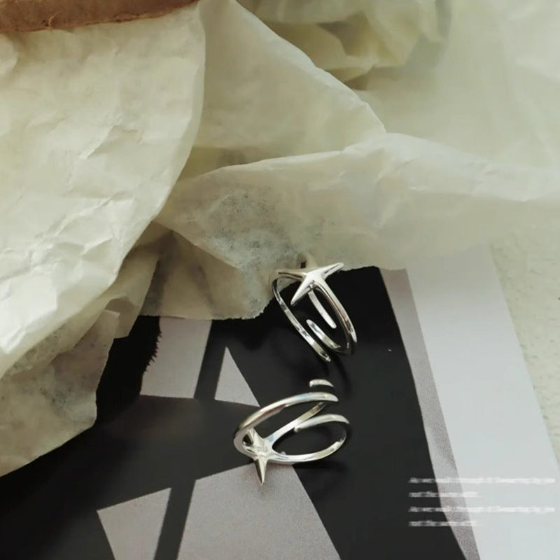 New Japanese And Korean-style Starfish Ring For Women Minimalist Design
