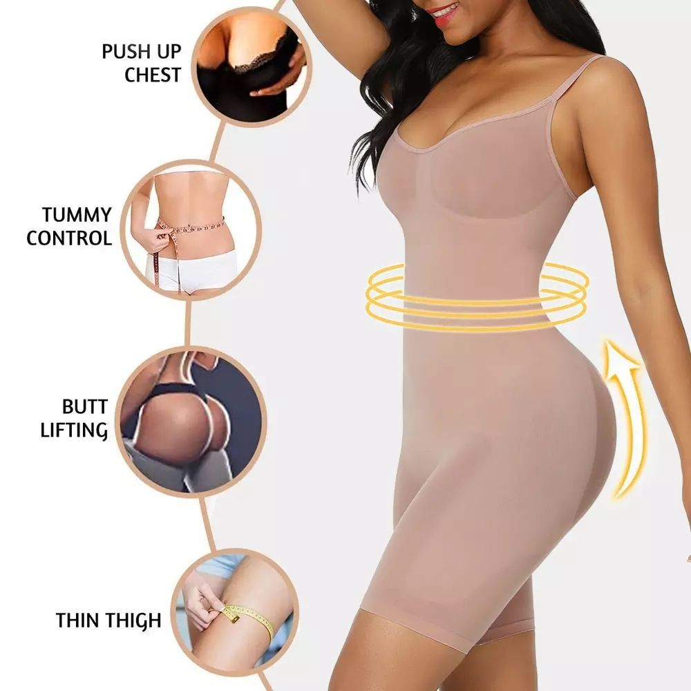 Women's Tummy Control, Butt Lifter Shapewear Bodysuit, Seamless Full Body Compression Faja For Women