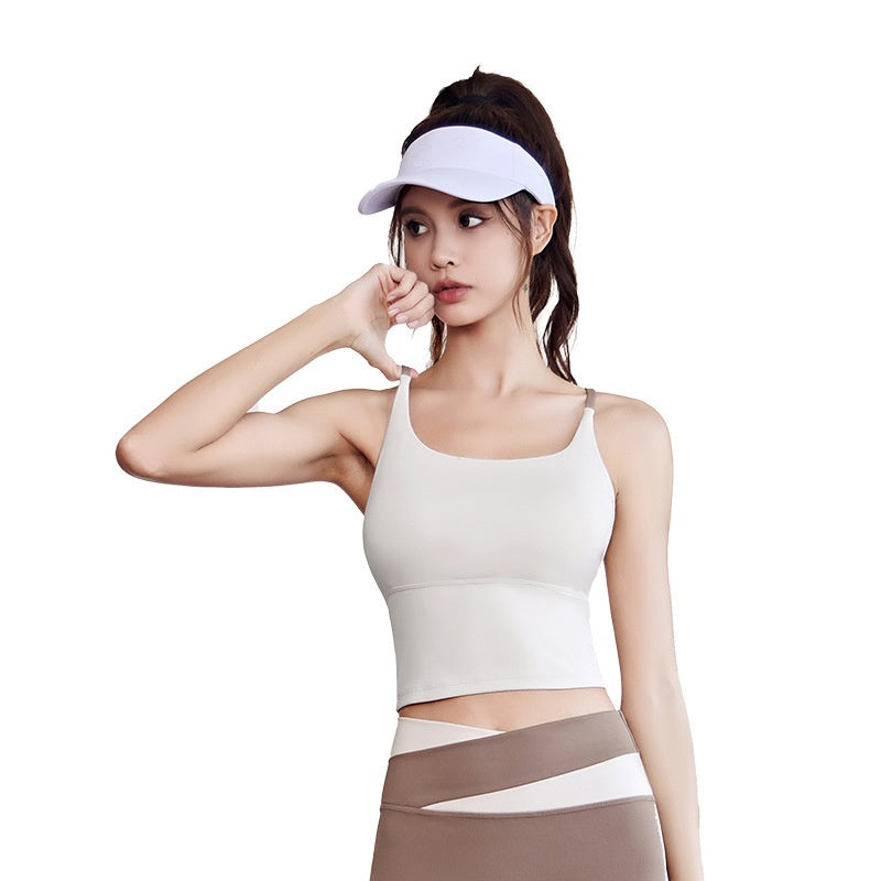 Summer With Chest Pad Yoga Bra Fitness Vest Top Sling