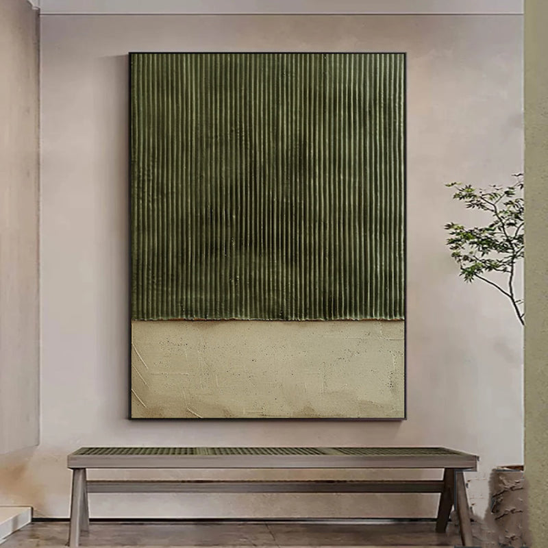 Hand-Painted Oil Painting Canvas Acrylic Modern Wall Art Green Modern Abstract Texture  Artwork Home Decoration For Bedroom Living Room Decor