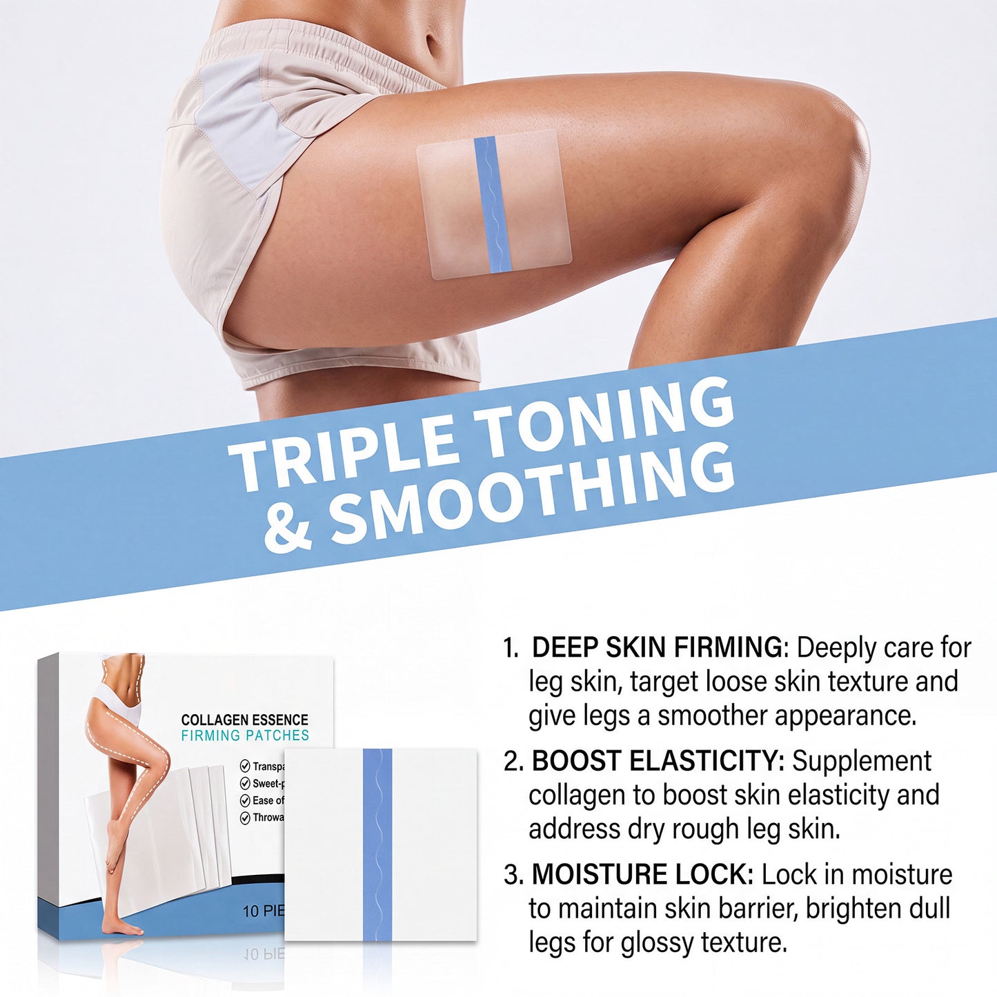 Invisible, Lightweight Leg Care Patches That Adhere Seamlessly To The Skin