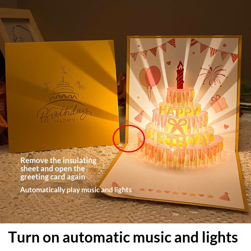 Music And Light Birthday Greeting Card Gift