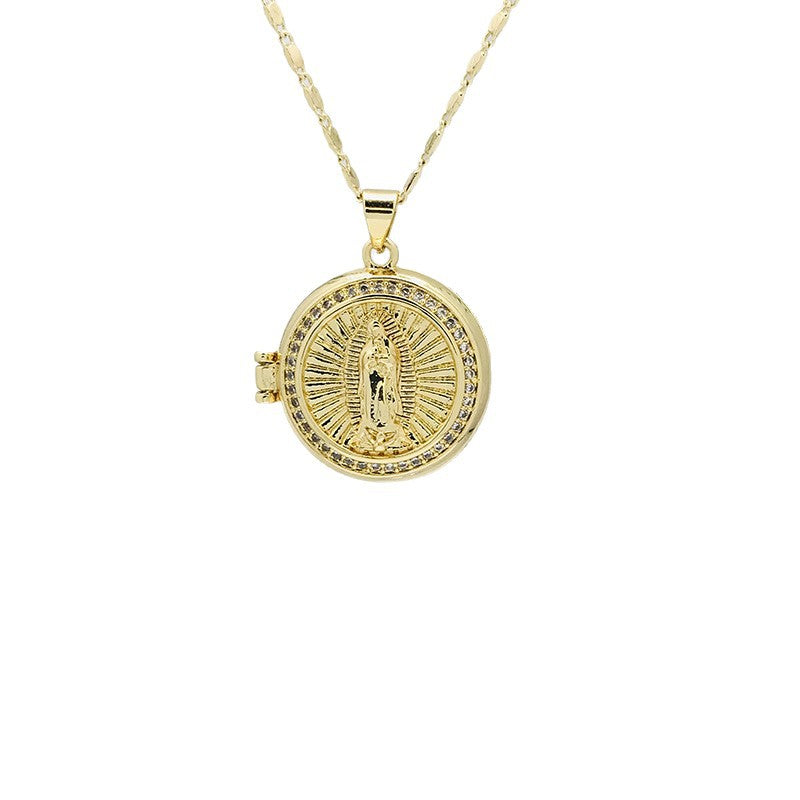 Fashion New Stopwatch Style Virgin Inlaid Accessories Necklace