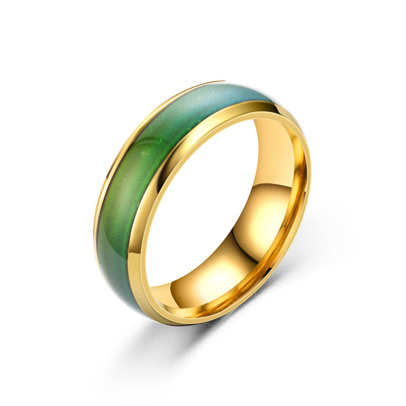 New Disgn Temperature Change Color Mood Ring Hot Sale Jewelry Smart Discolor Rings Best Gift For  Free Shipping