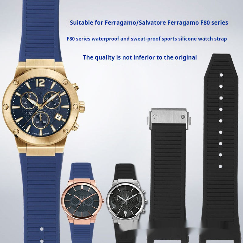 Sports Series Watch Waterproof Concave Silicone Black Watch Accessories Men