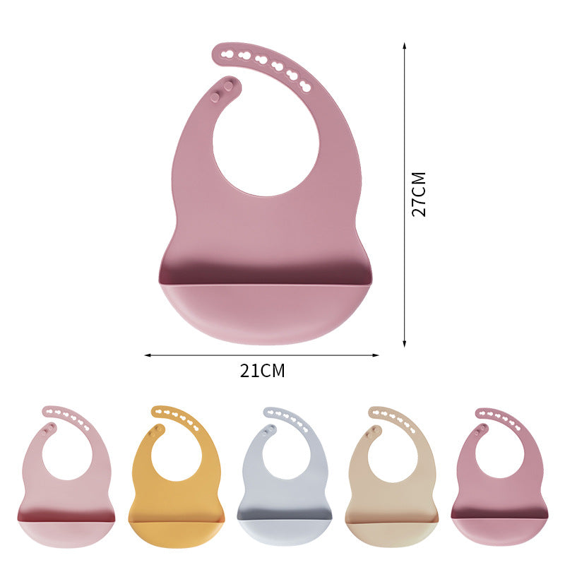 Silicone Bib Baby Feeding Bib Waterproof Food-grade