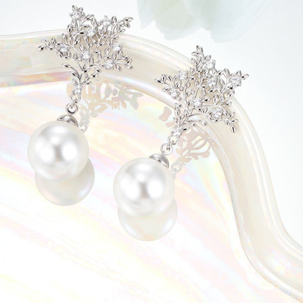 Imitation Pearl Women's Fashion Korean Style Temperamental Earrings
