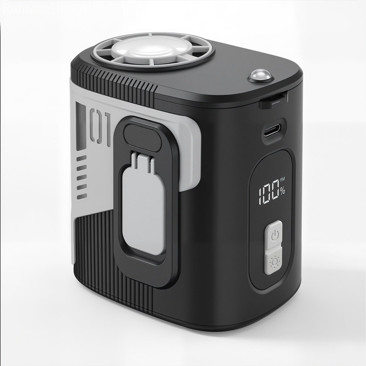 Speed-Adjustable High-Speed Cooling Fan With USB And Digital Display