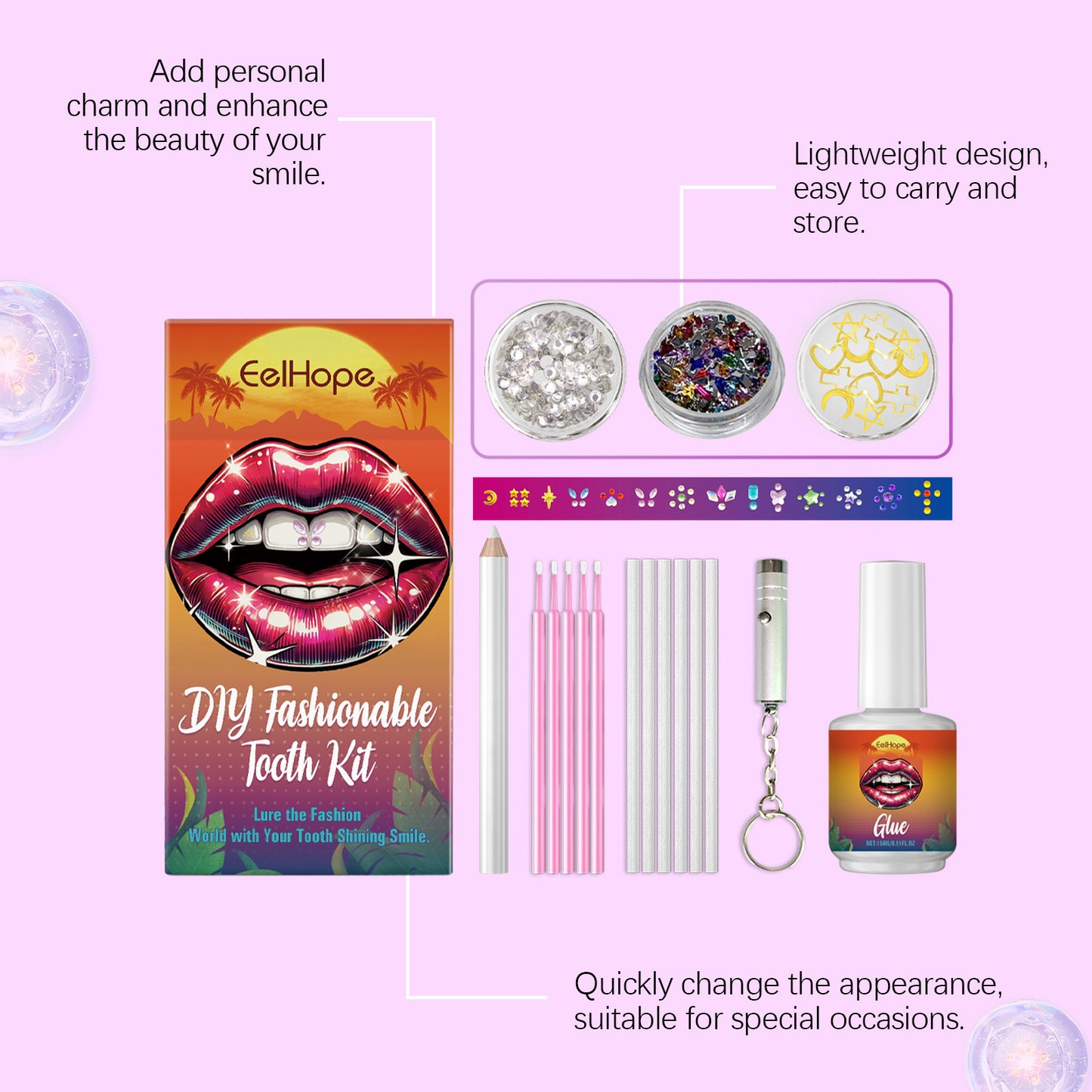 Teeth Beauty Suit DIY Fashion Decoration