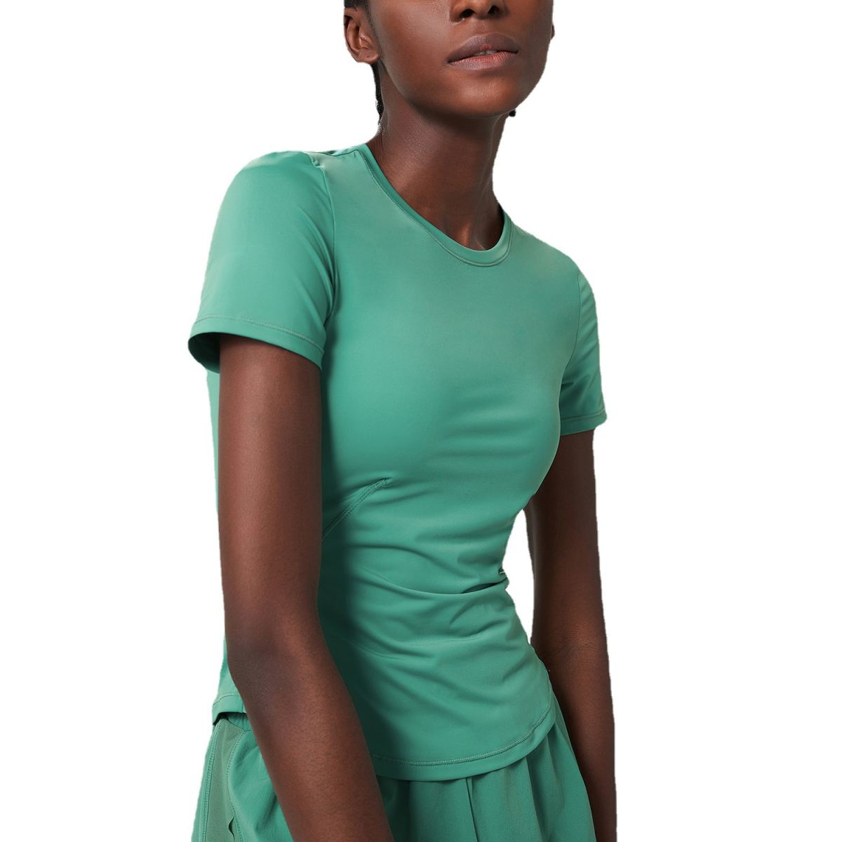 Small Waist Short Sleeve Yoga Suit Top