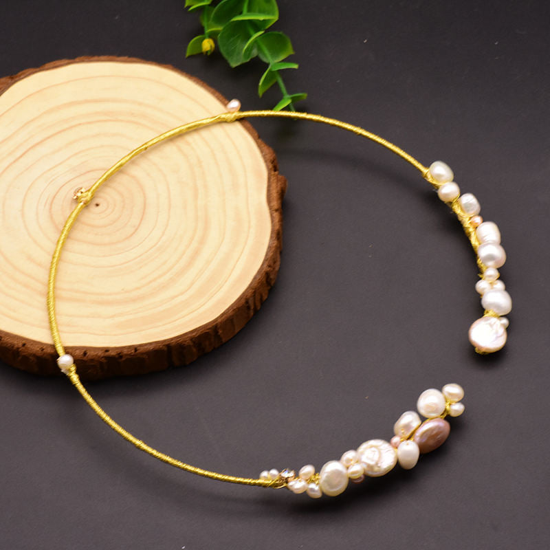 Natural Freshwater Pearl Necklace Party Gift