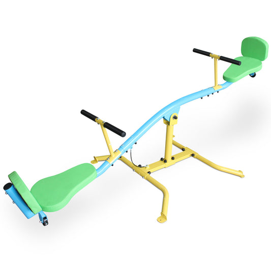 Children's Seesaw Double Person 360 Rotating Seesaw With Backrest Indoor And Outdoor Playground Double Person Rocking Horse Kindergarten Toys