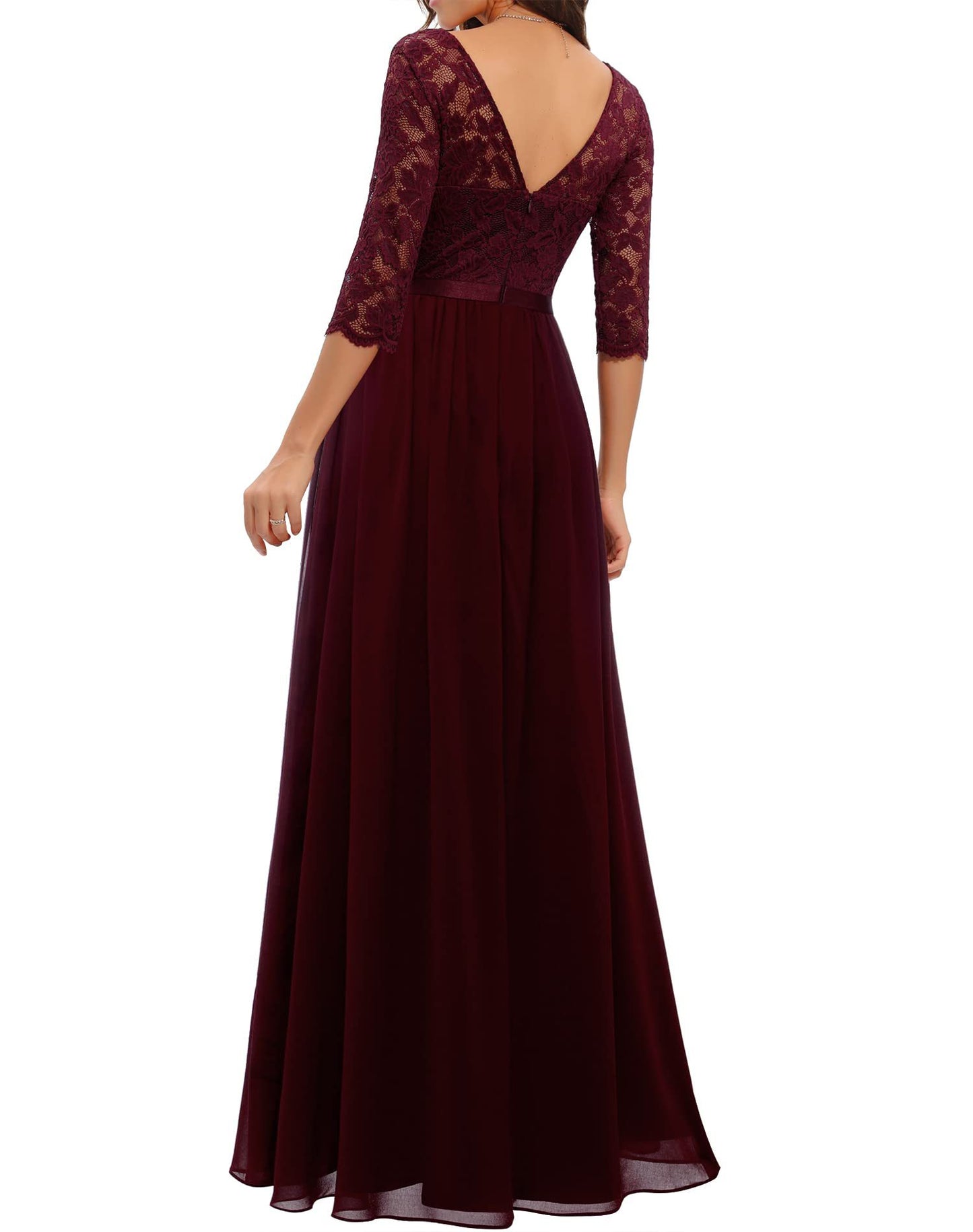 Best Seller Dress Lace Long Patchwork Waist-tight Noble Dress