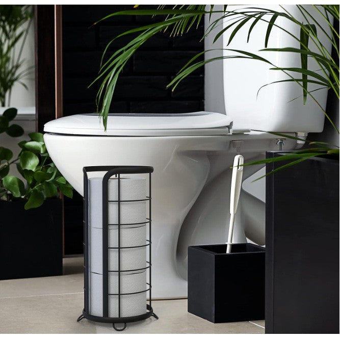 Simple Home Iron Floor-Standing Toilet Paper Holder For The Bathroom