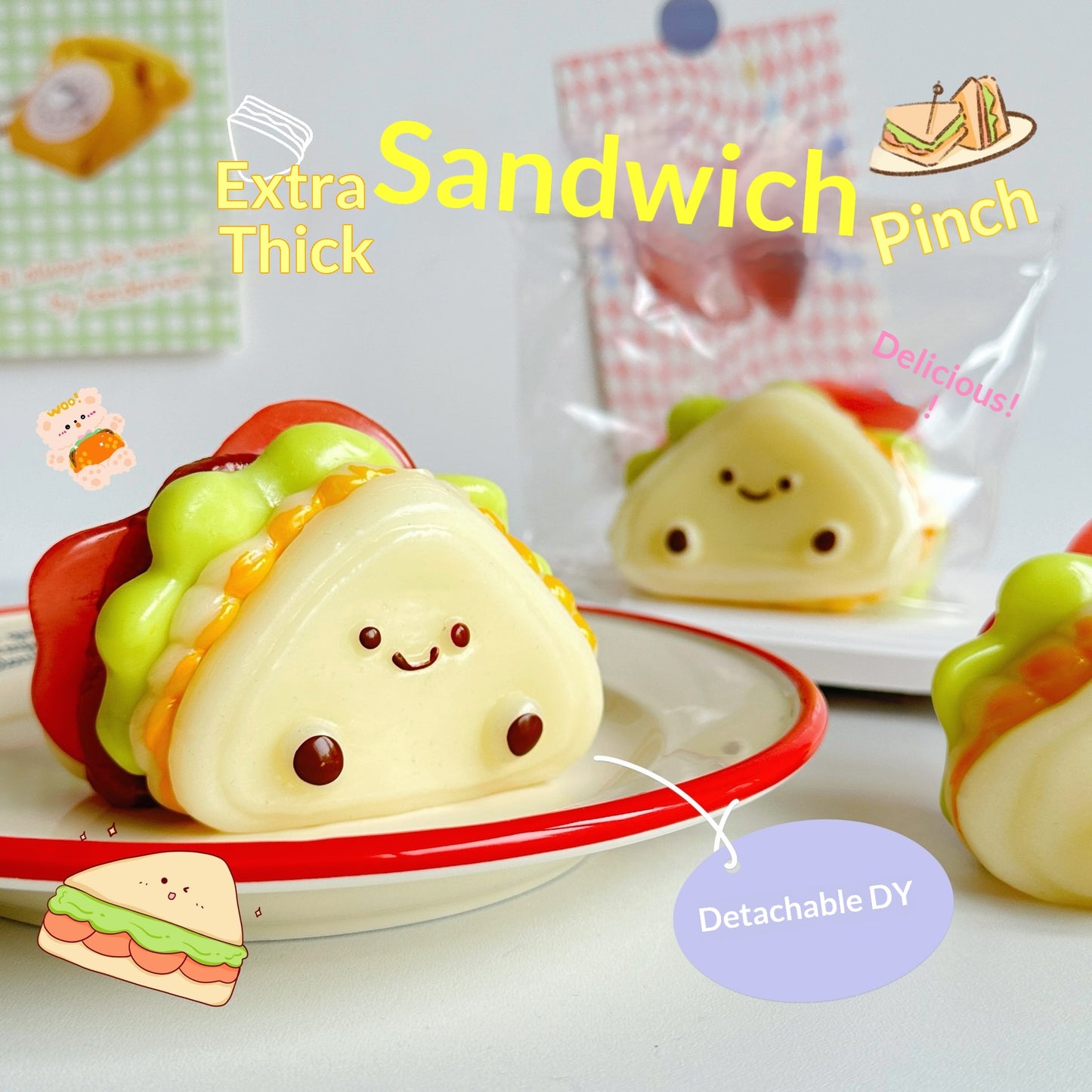 Creative Simulated Food Toy Detachable Slow-rebound DIY