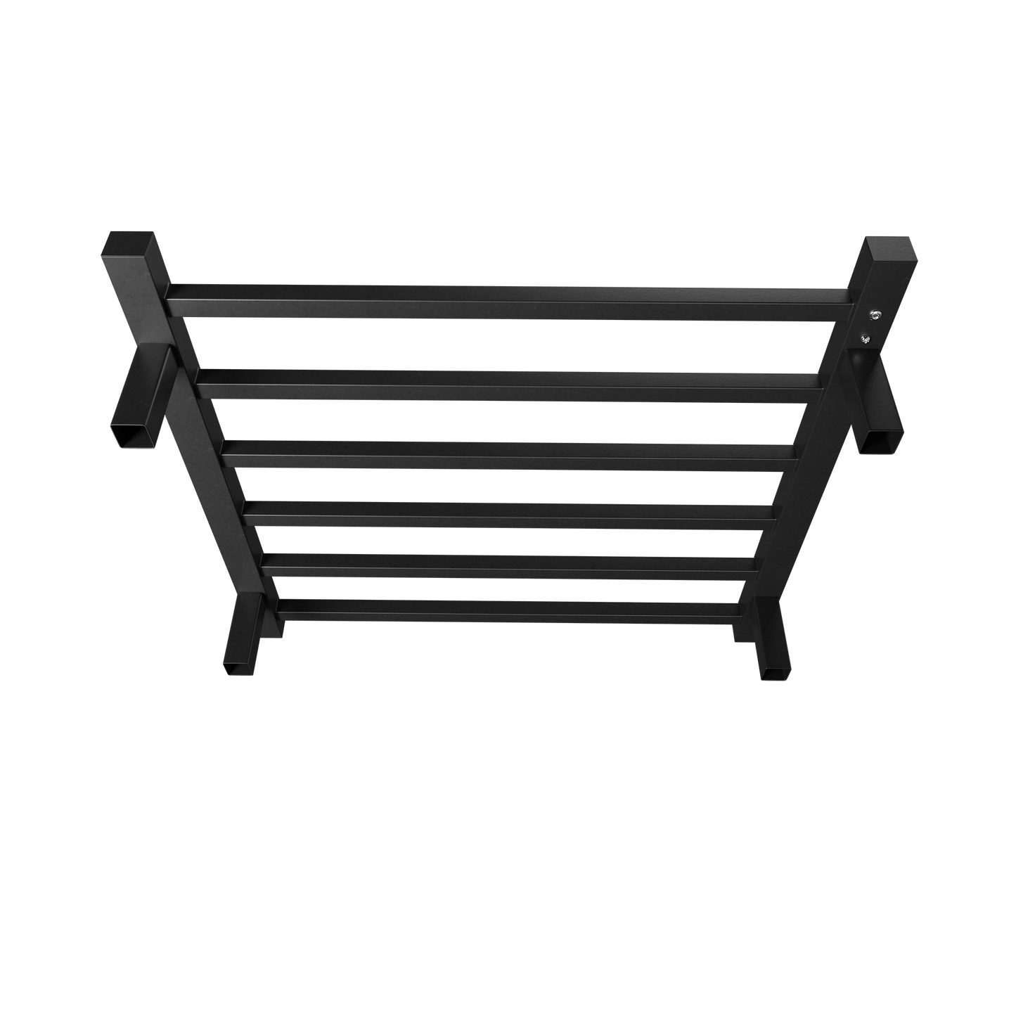 Towel Warmer 6 Bar Electric Heated Towel Rack Wall Mount Plug-in Bath Towel Heater Matt-Black  Timer