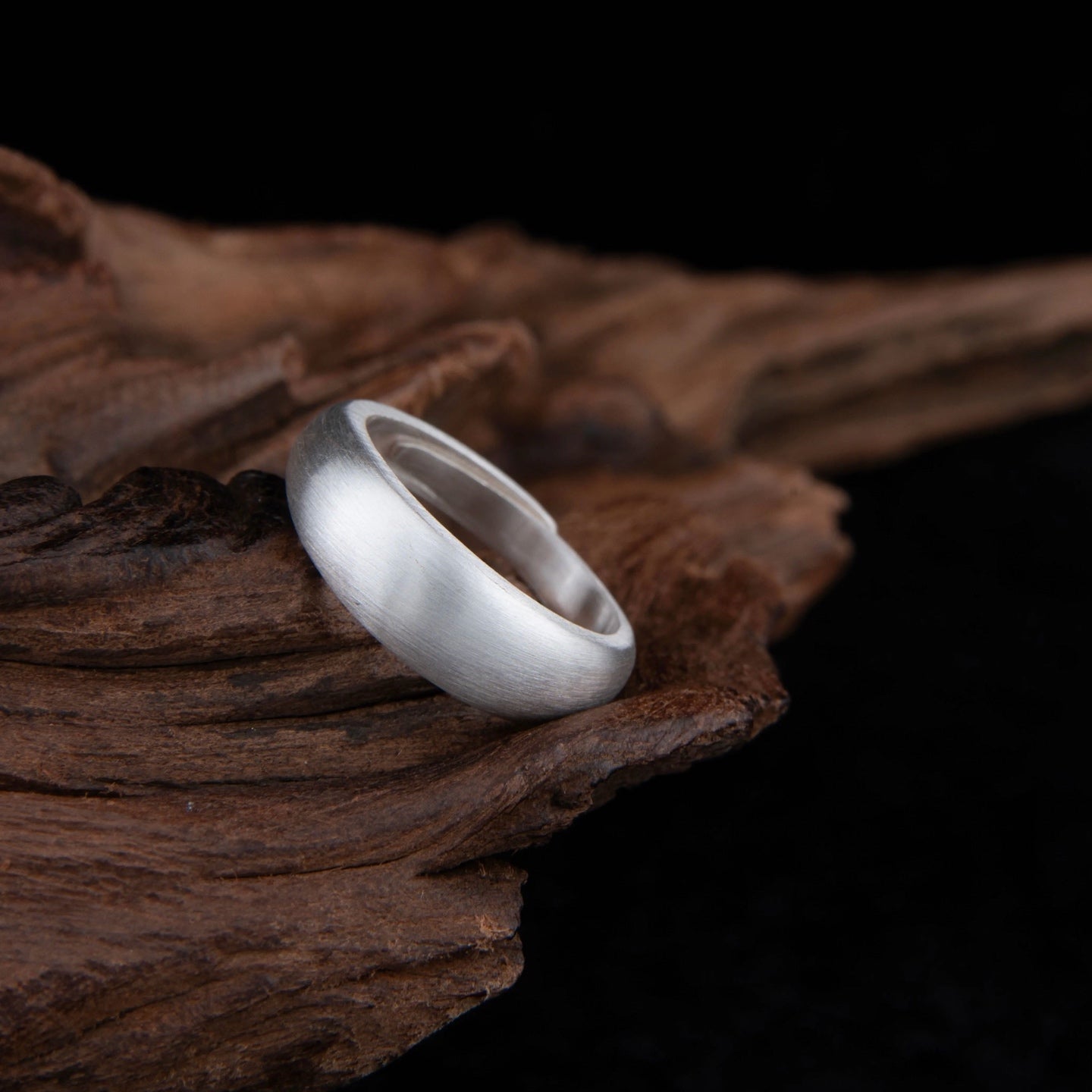 1pc 999 Sterling Silver Brushed Open Band Ring, Minimalist & Cool Style, Perfect For Daily, Dating & Gifting, Ideal Valentine's Gift