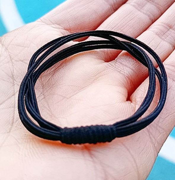 Elastic rubber band and hair cord-black-1 piece