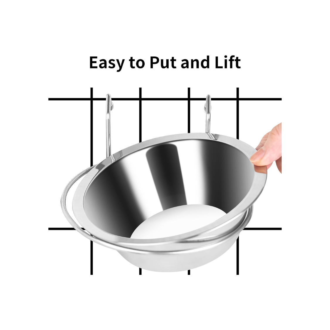 2PCS Kennel Water Bowl Hanging,Stainless Steel Puppy Bowls For Small Dog Cage,Kennel, Crate, Catio Accessories,Dog Crate Water Bowl Dish Feeder Food Holder No Spill