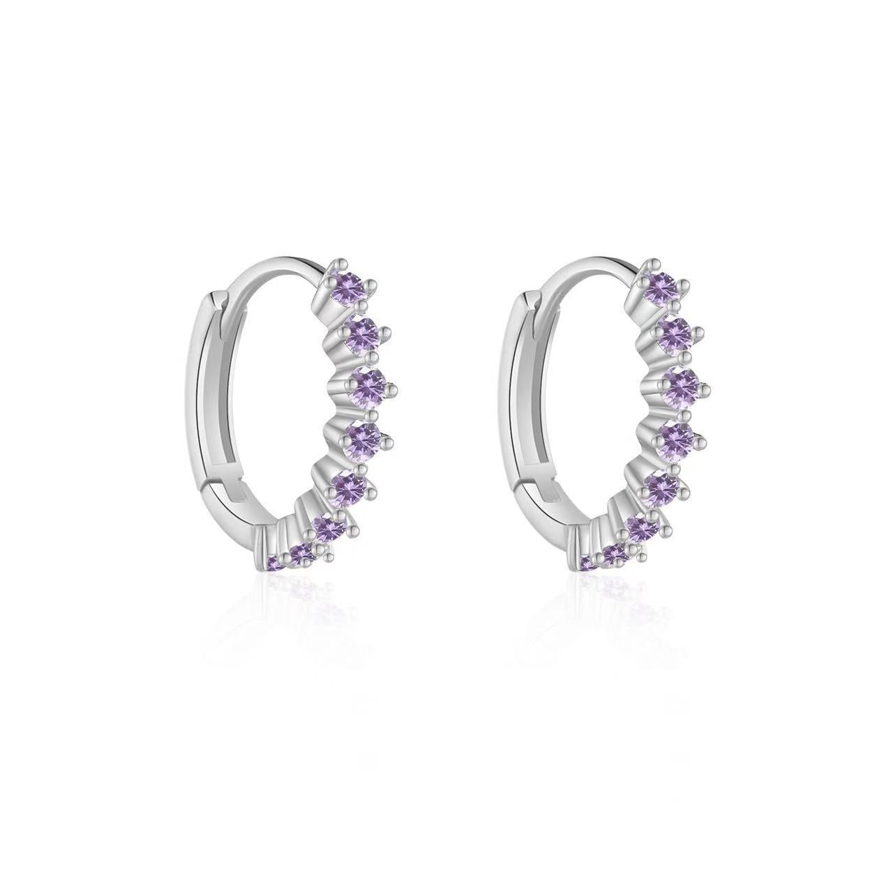Best Seller In Europe And America Circle Diamond Earrings Zircon
