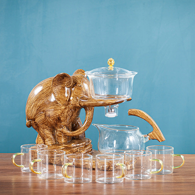 Glass Kung Fu Tea Set Home Jixiang Lazy Automatic Tea Set Office Tea Infuser Company Activity Gifts